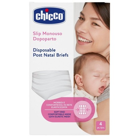 Chicco Slip Rete MonoUso Post Parto Taglia Unica 4 Pezzi