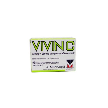 Vivin C 330 mg Acido Acetilsalicilico   200 mg Acido Ascorbico (Vit. C) 20 Compresse Effervescenti