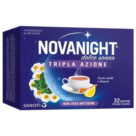 Novanight Dolce Sonno TRIPLA AZIONE Integratore per il Sonno 32 Bustine