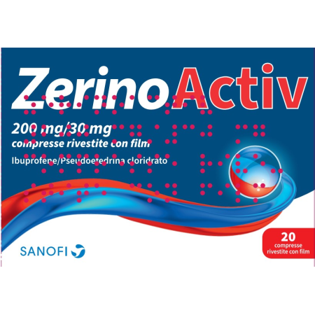 ZerinoActive 200mg   30mg Contro Sintomi Influenzali 20 Compresse Rivestite