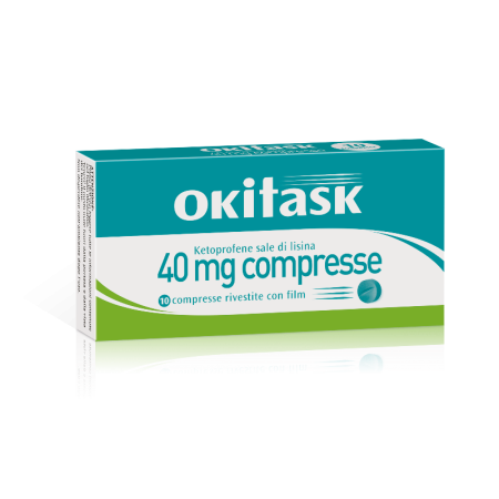 Okitask 40mg Ketoprofene Sale di Lisina 10 Compresse Rivestite