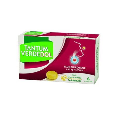 Tantum Verdedol 8,75mg Flurbiprofene Gusto Limone e Miele 16 Pastiglie