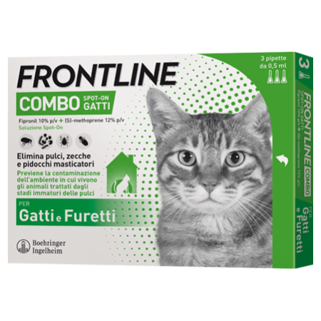 Frontline Combo Soluzione Spot-On Gatti 3 Pipette Monodose