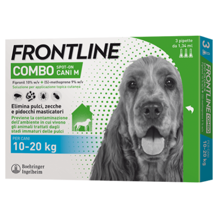 Frontline Combo Soluzione Spot-On Cani Taglia Media 10-20 kg 3 Pipette Monodose